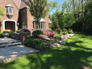 residential landscaping completed project front garden