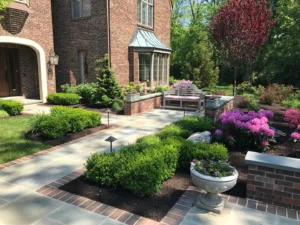 residential landscaping completed project beautiful garden in front
